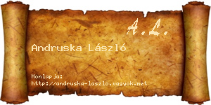 Andruska László névjegykártya